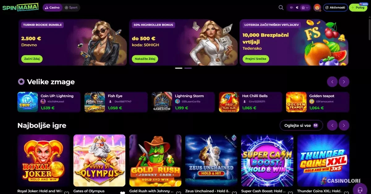 Spinmama bonus bez depozita