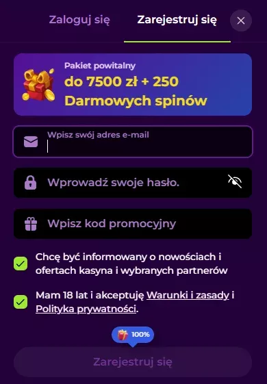 rejestracja Spinmama